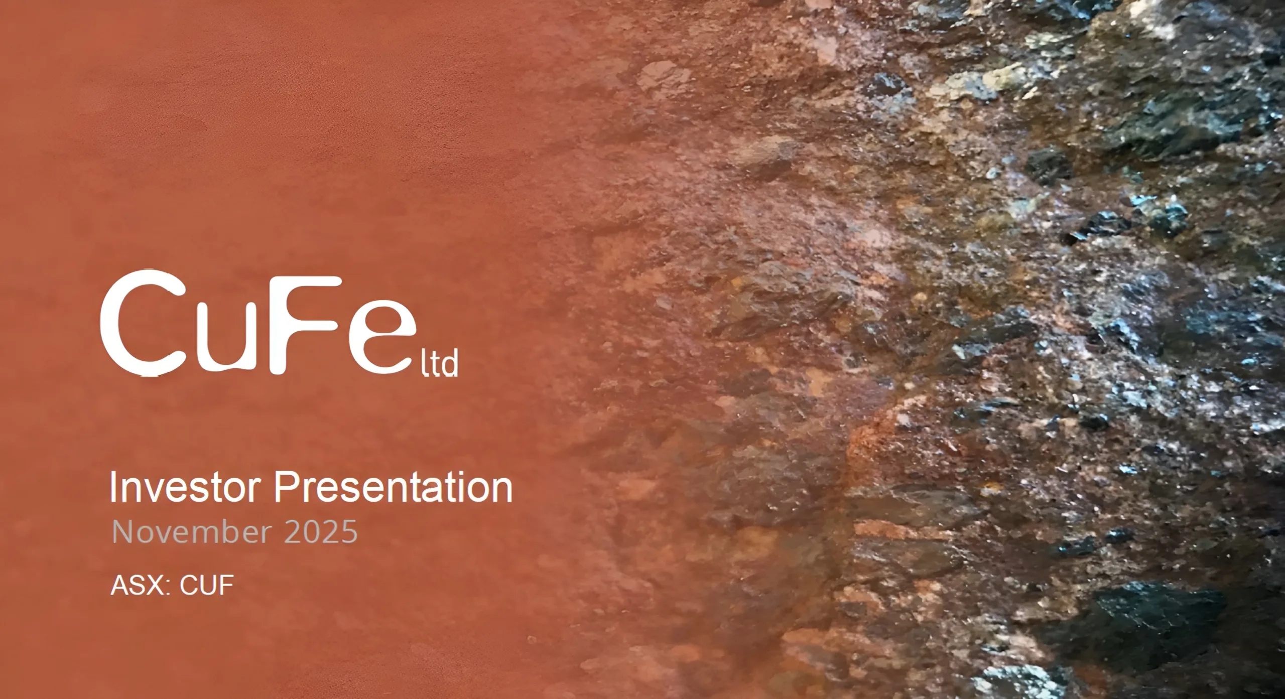 Presentation & Fact Sheet - CuFe Limited
